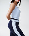 Ace Contrast Panel 7/8 Leggings - Navy/Powder Blue