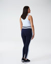 Ace Contrast Panel 7/8 Leggings - Navy/Powder Blue
