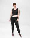 Ace Contrast Panel 7/8 Leggings - Black/Pale Pink