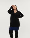 Arno Sweater Dress - Black/Midnight Blue