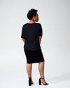 Arvo Cupro Mix Tee - Black