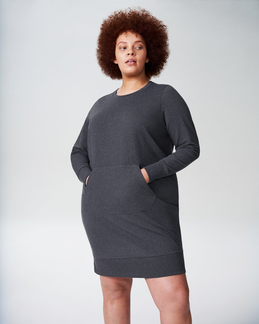 Bree Sweatshirt Dress - Heather Grey