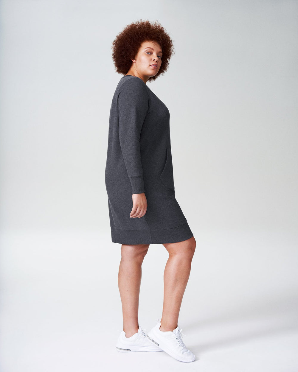 Bree Sweatshirt Dress - Heather Grey