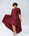 Maya Hi Low Dress - Merlot