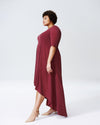 Maya Hi Low Dress - Merlot