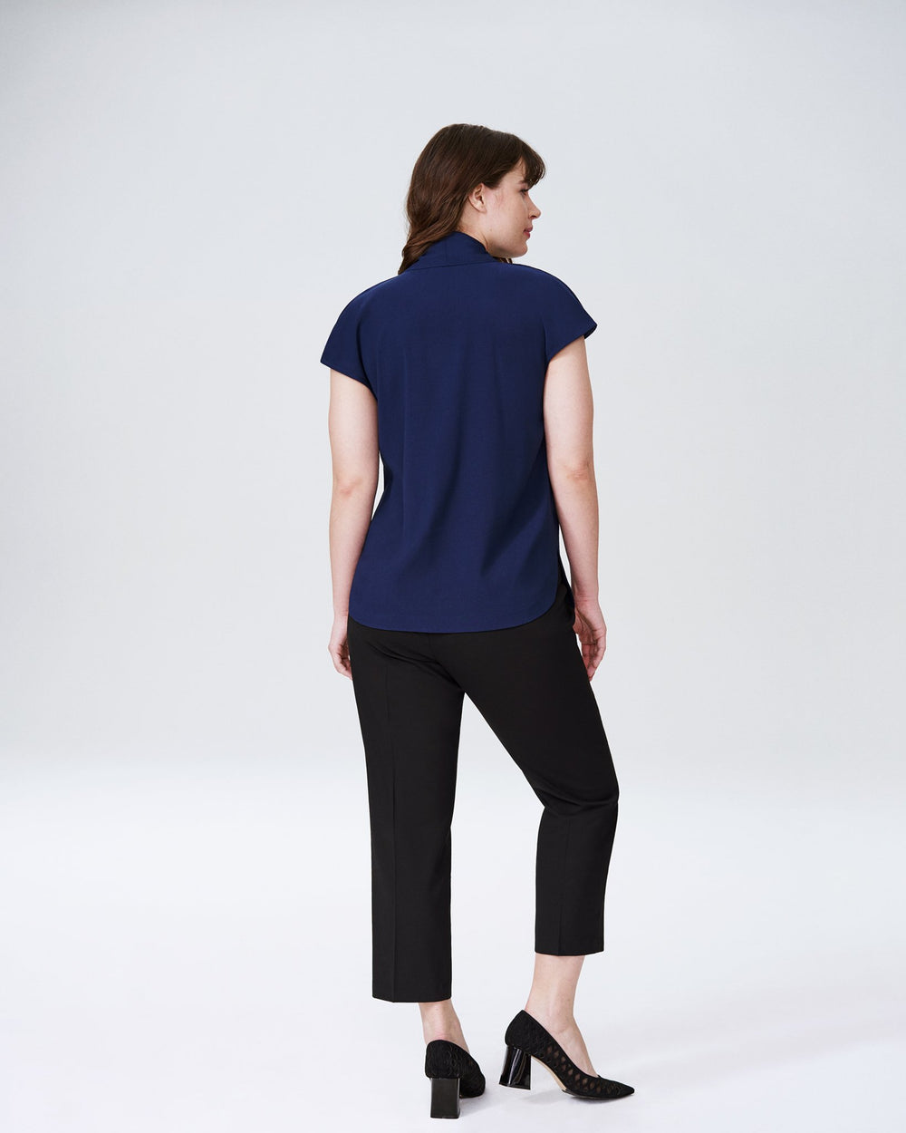 Cambria Luxe Twill Top - Navy