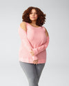 Mariah Cold Shoulder Knit Top - Rose