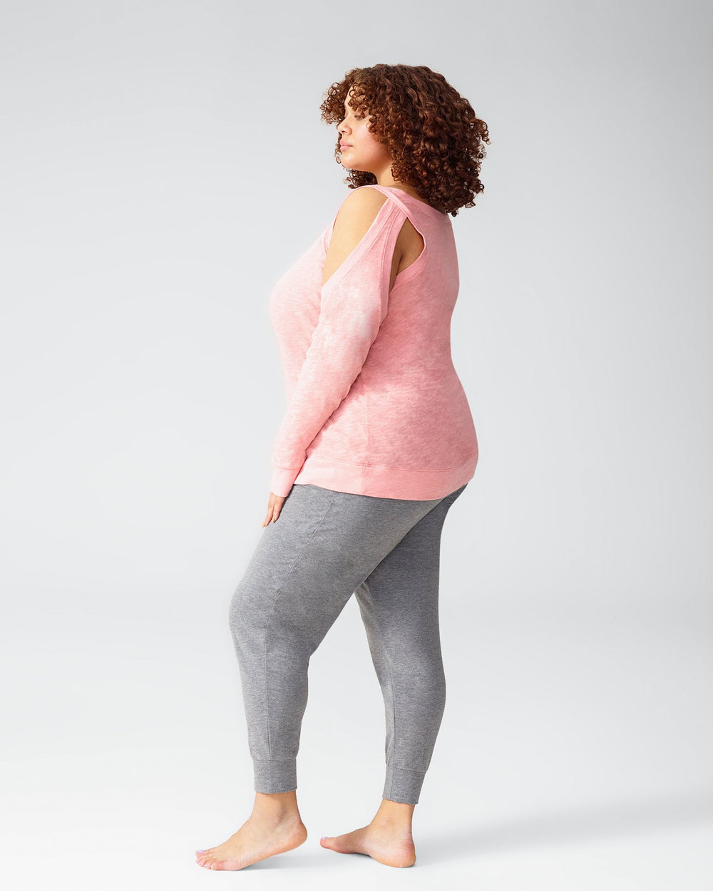 Mariah Cold Shoulder Knit Top - Rose