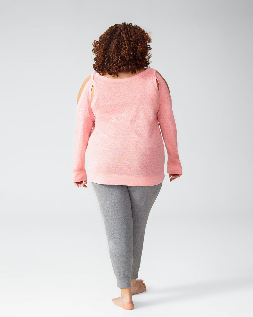 Mariah Cold Shoulder Knit Top - Rose