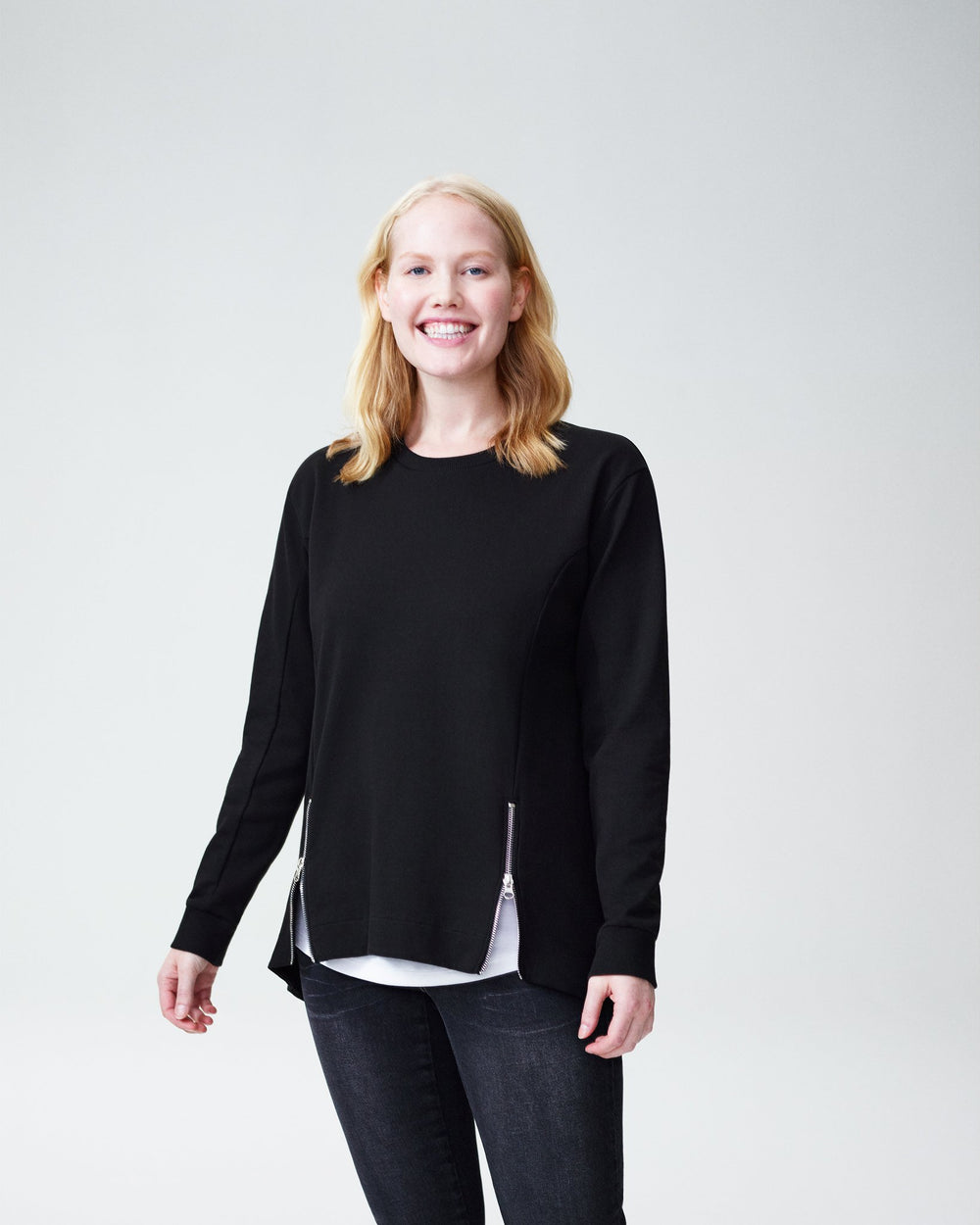 Corbelle Zip Pullover - Black