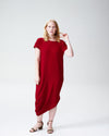 Crepe Augusta Geneva Dress - Red Dahlia