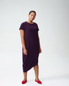 Crepe Augusta Geneva Dress - Aubergine