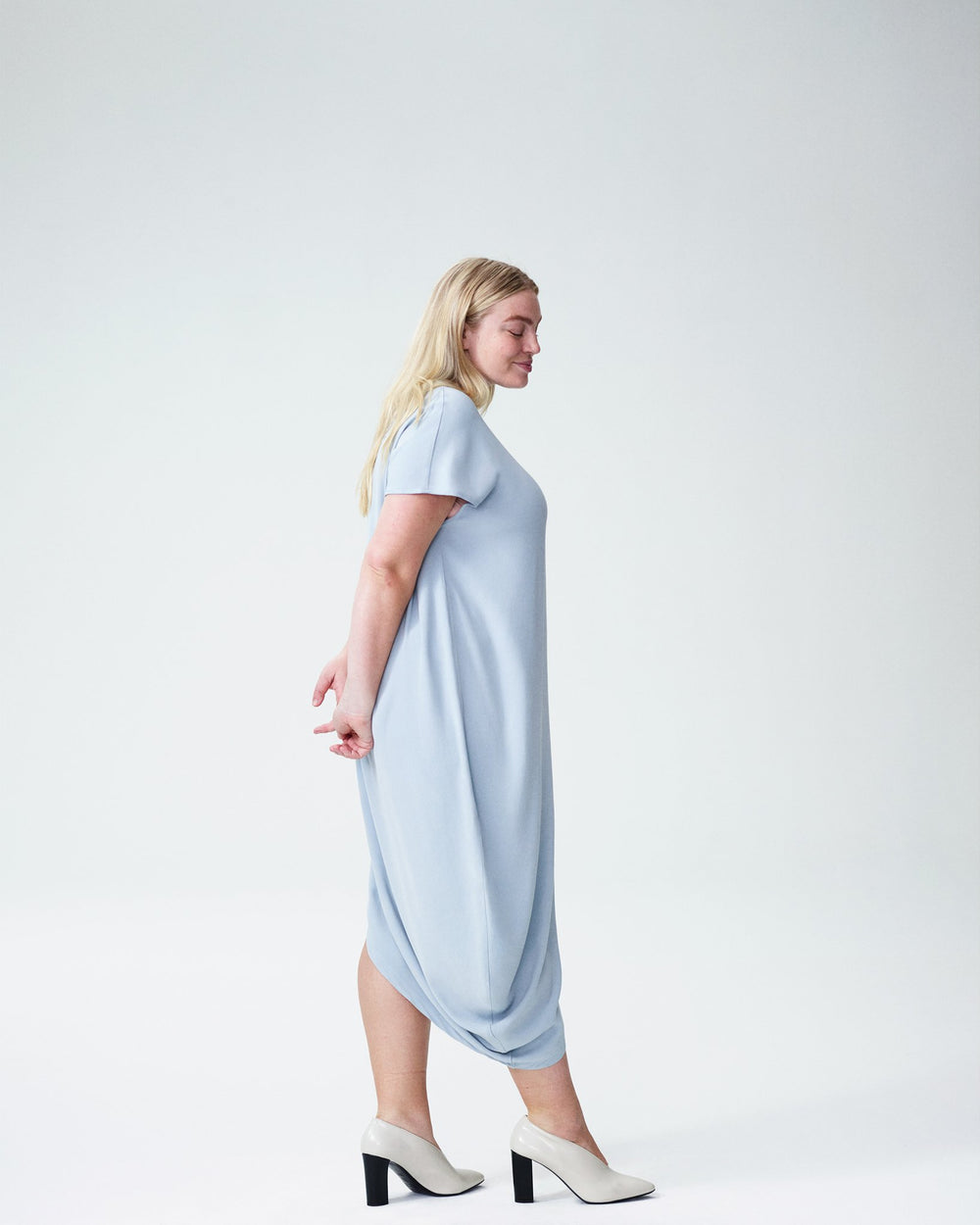 Crepe Augusta Geneva Dress - Powder Blue