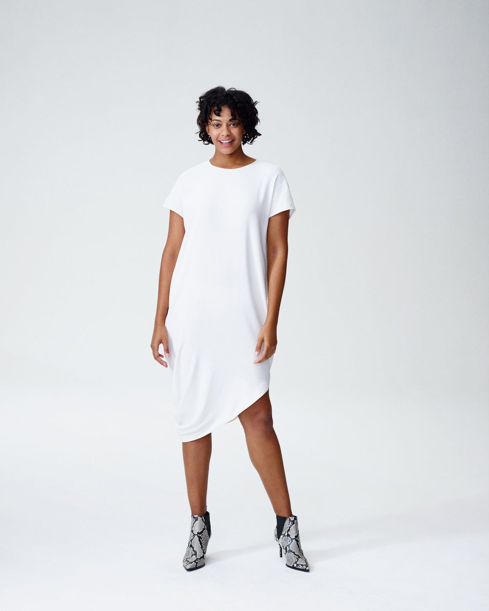 Crepe Augusta Geneva Dress - White