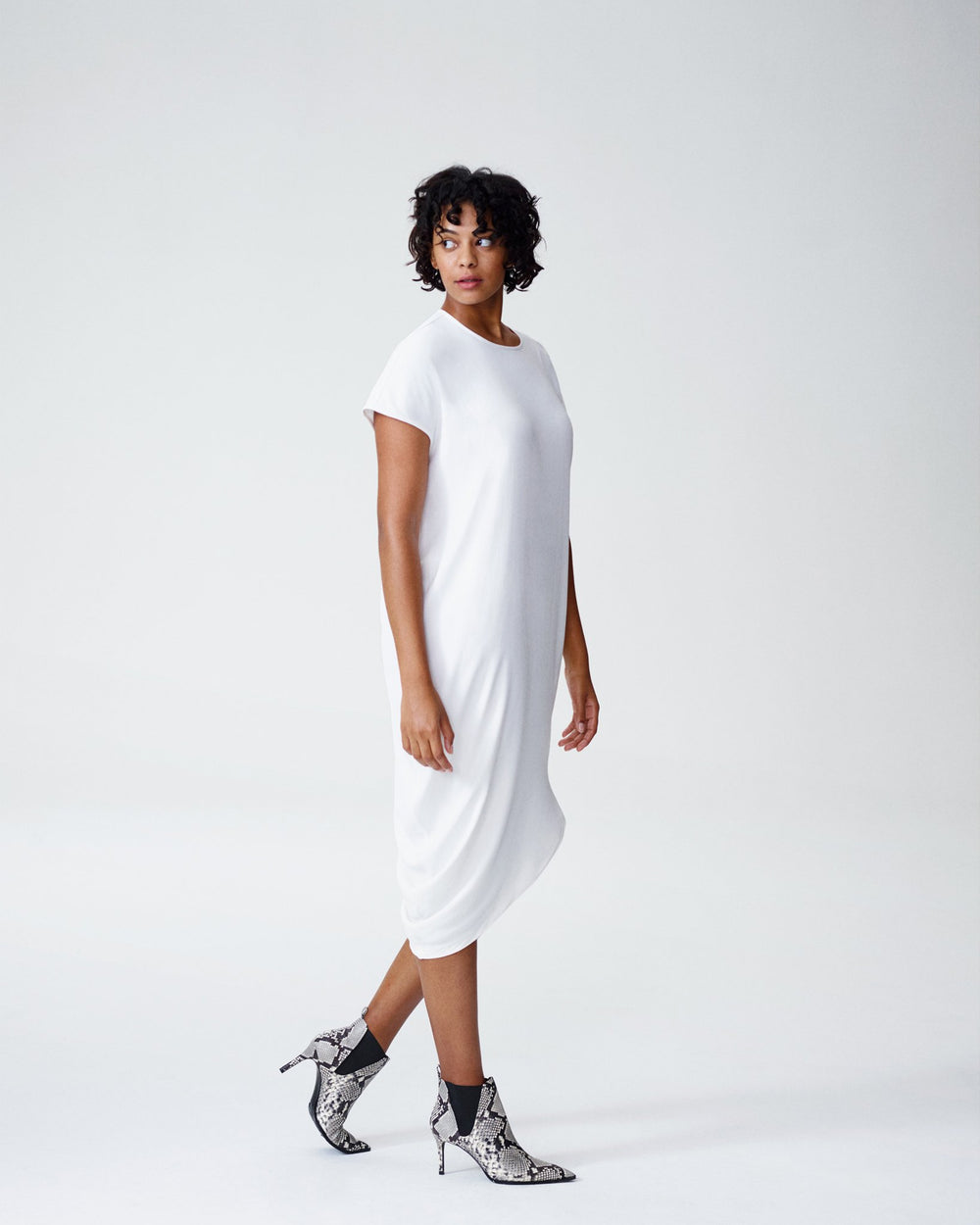 Crepe Augusta Geneva Dress - White