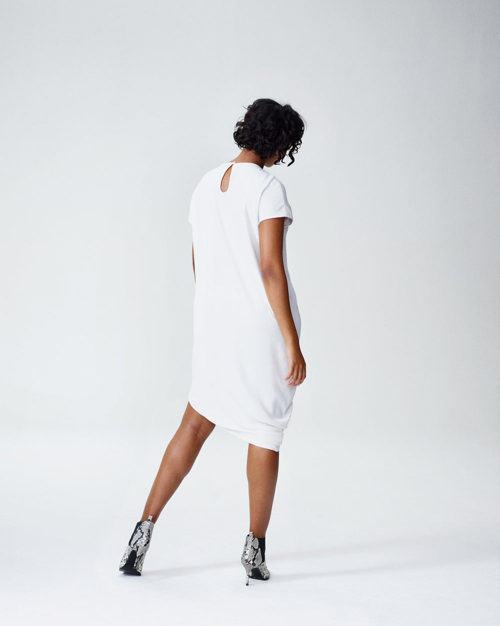 Crepe Augusta Geneva Dress - White