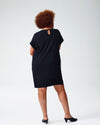 Isabelle Luxe Twill Sheath Dress - Black Image Thumbnmail #3