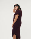 Crepe Augusta Geneva Dress - Aubergine