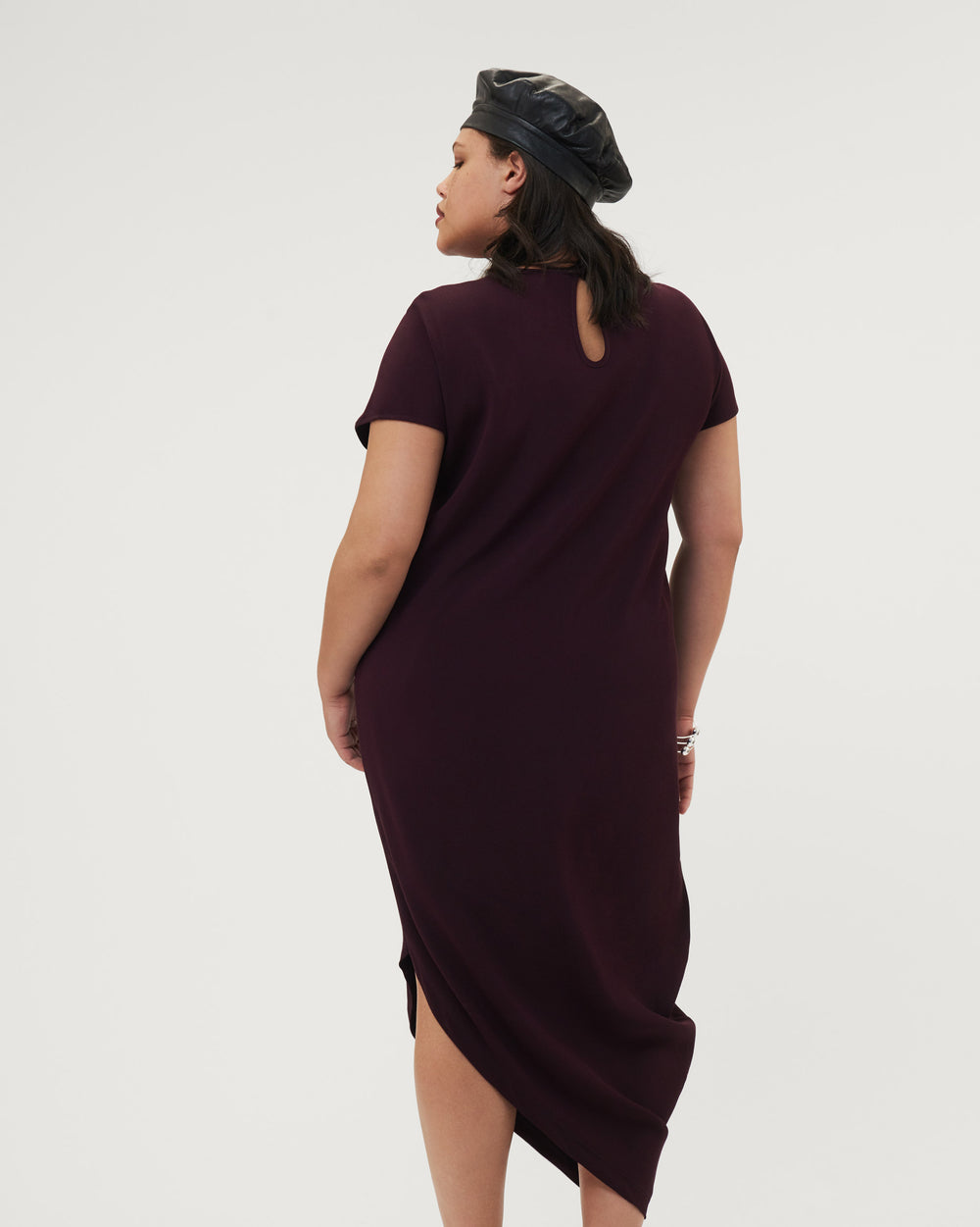Crepe Augusta Geneva Dress - Aubergine