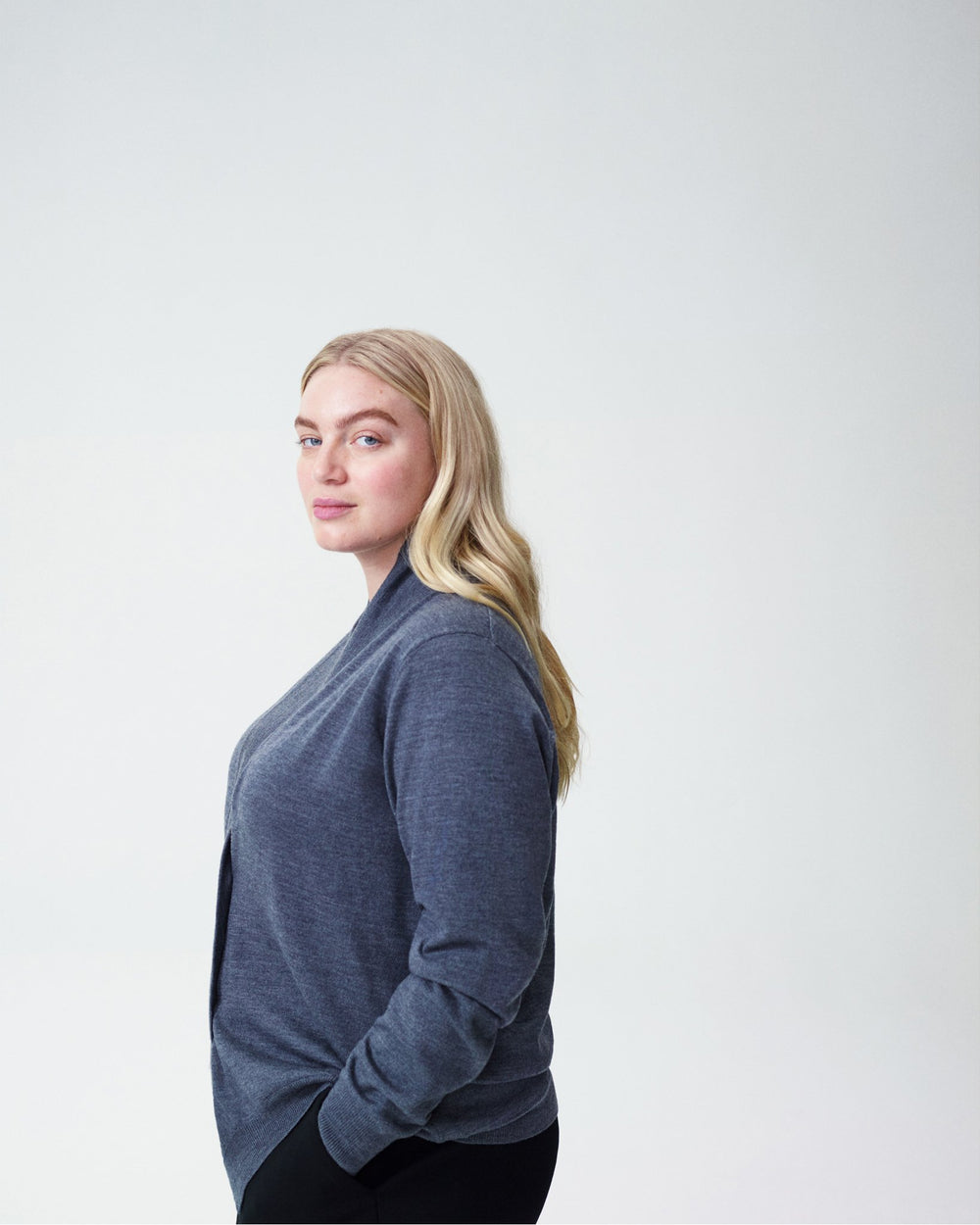 Curve Cardi - Slate
