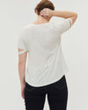 Cutaway Sleeve Tee - White