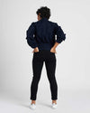 Marilyn Denim Bomber Jacket - Dark Indigo Image Thumbnmail #5