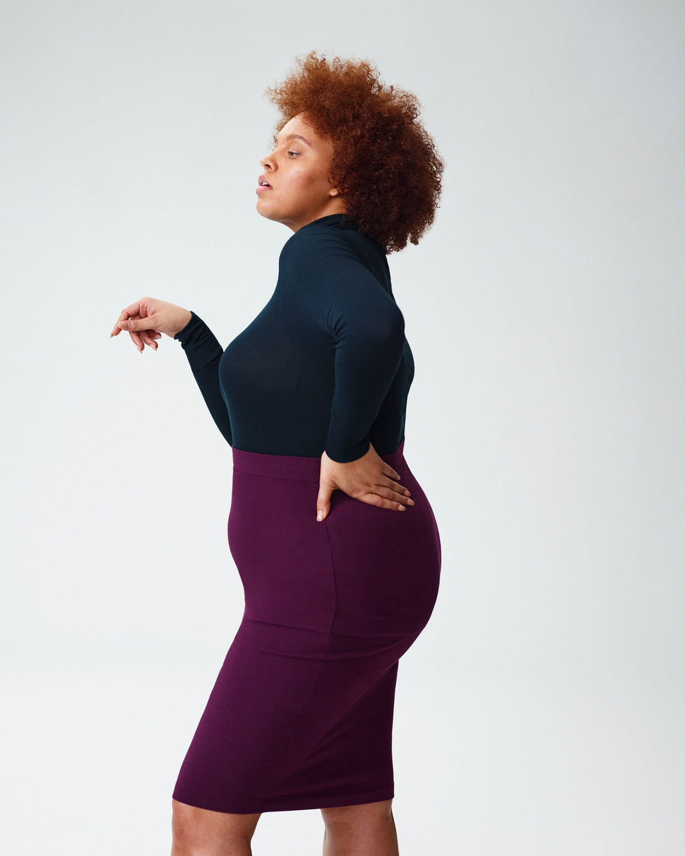 Danube Heavyweight Jersey Skirt - Eggplant