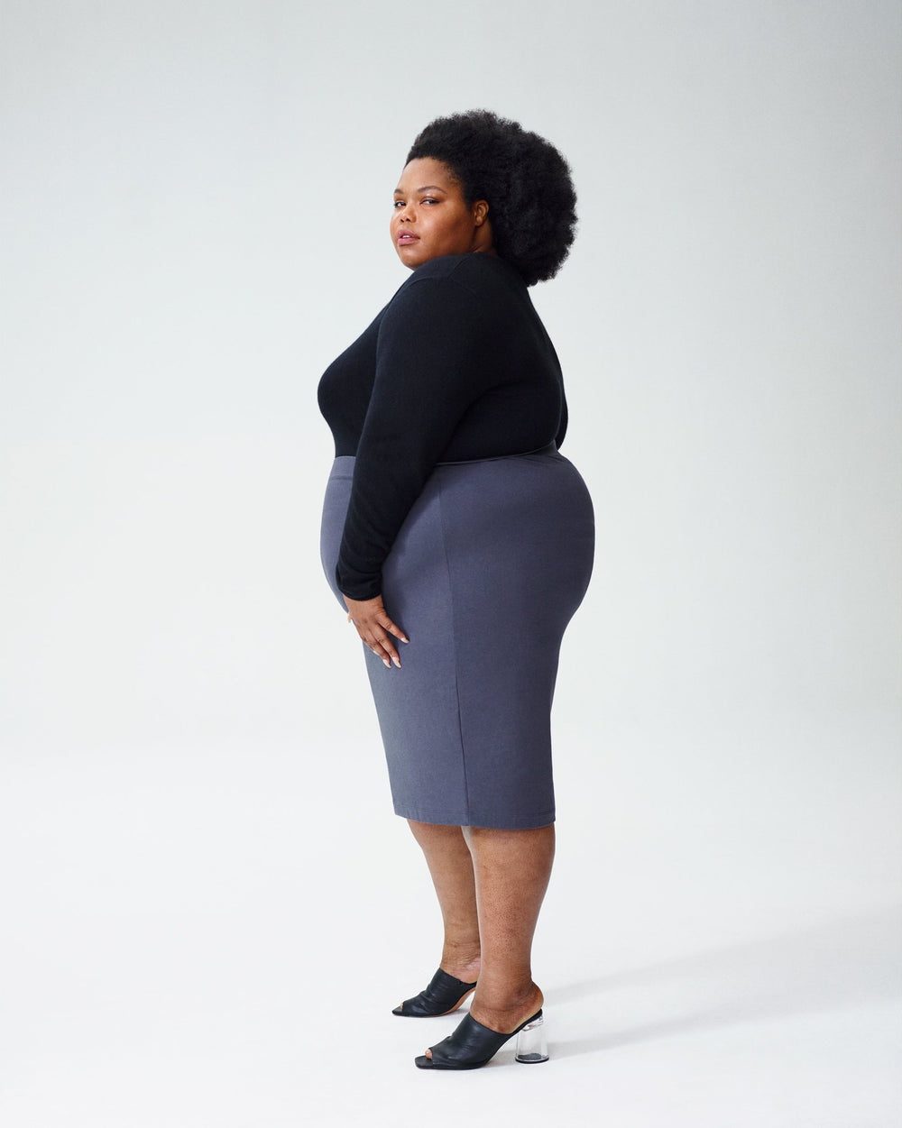 Danube Heavyweight Jersey Skirt - Slate