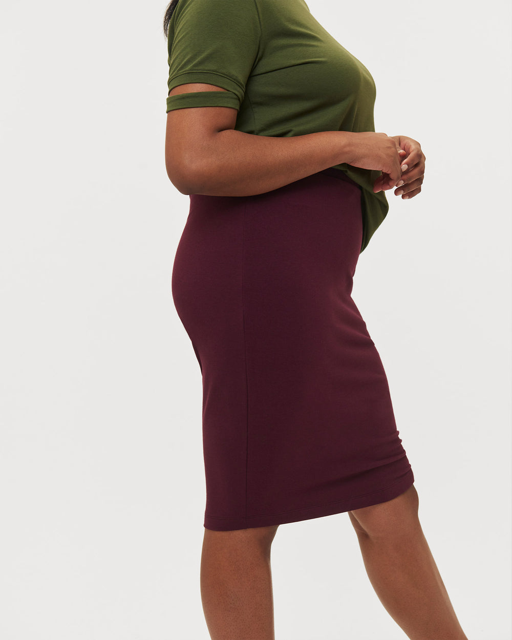 Danube Jersey Skirt - Eggplant