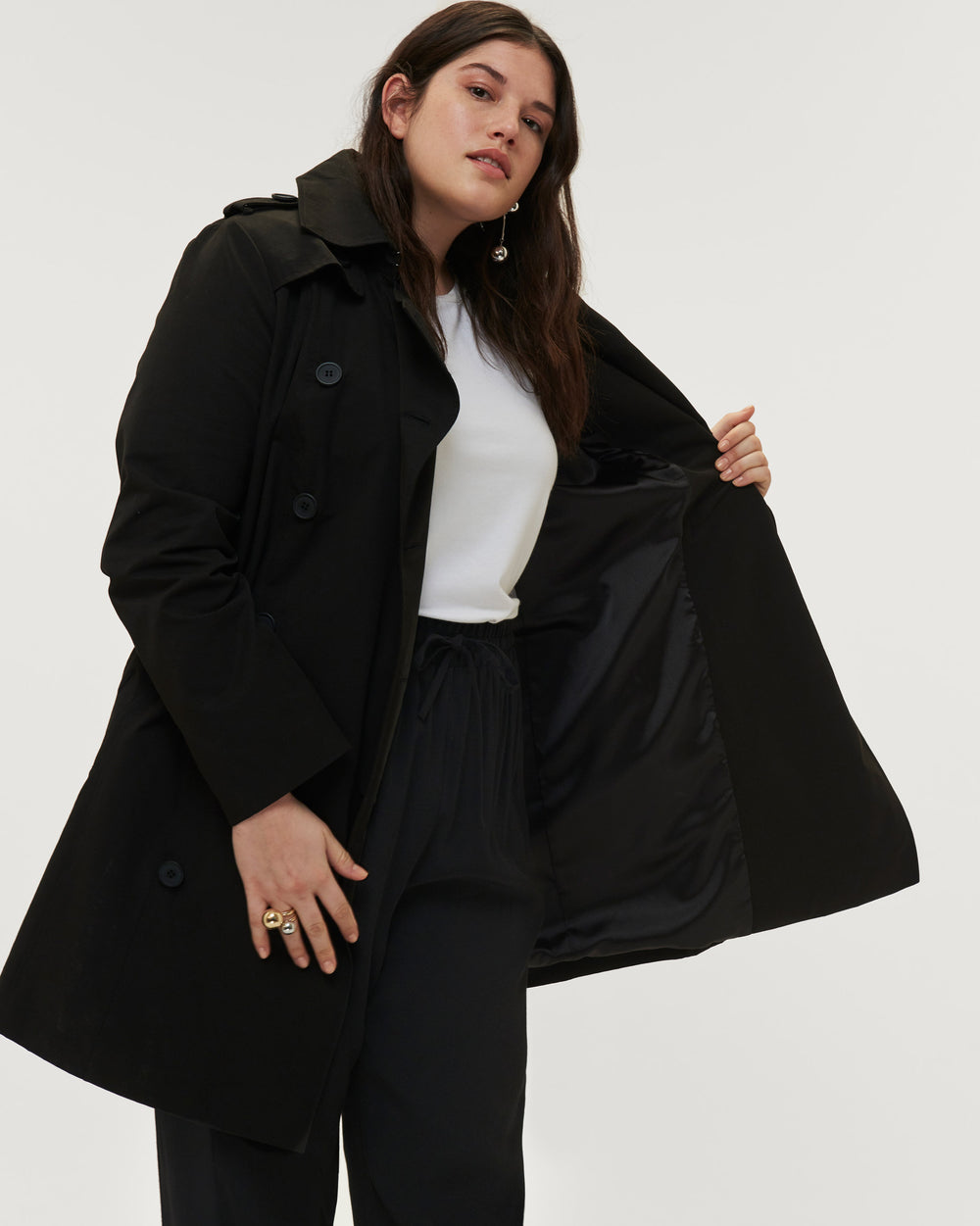 Derjon Trench Coat - Black