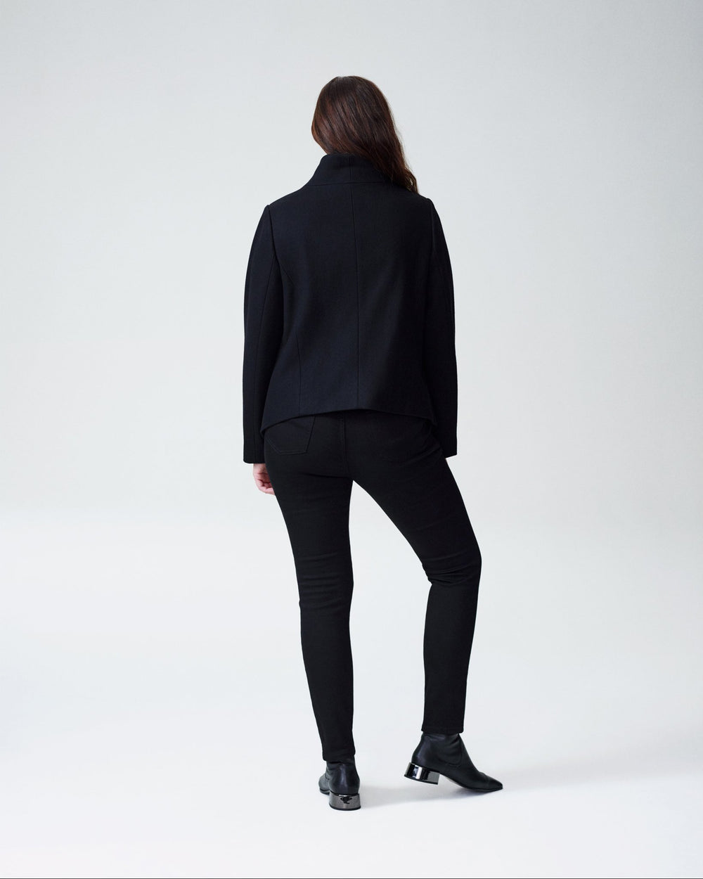 Tambora Short Lapel Coat - Black