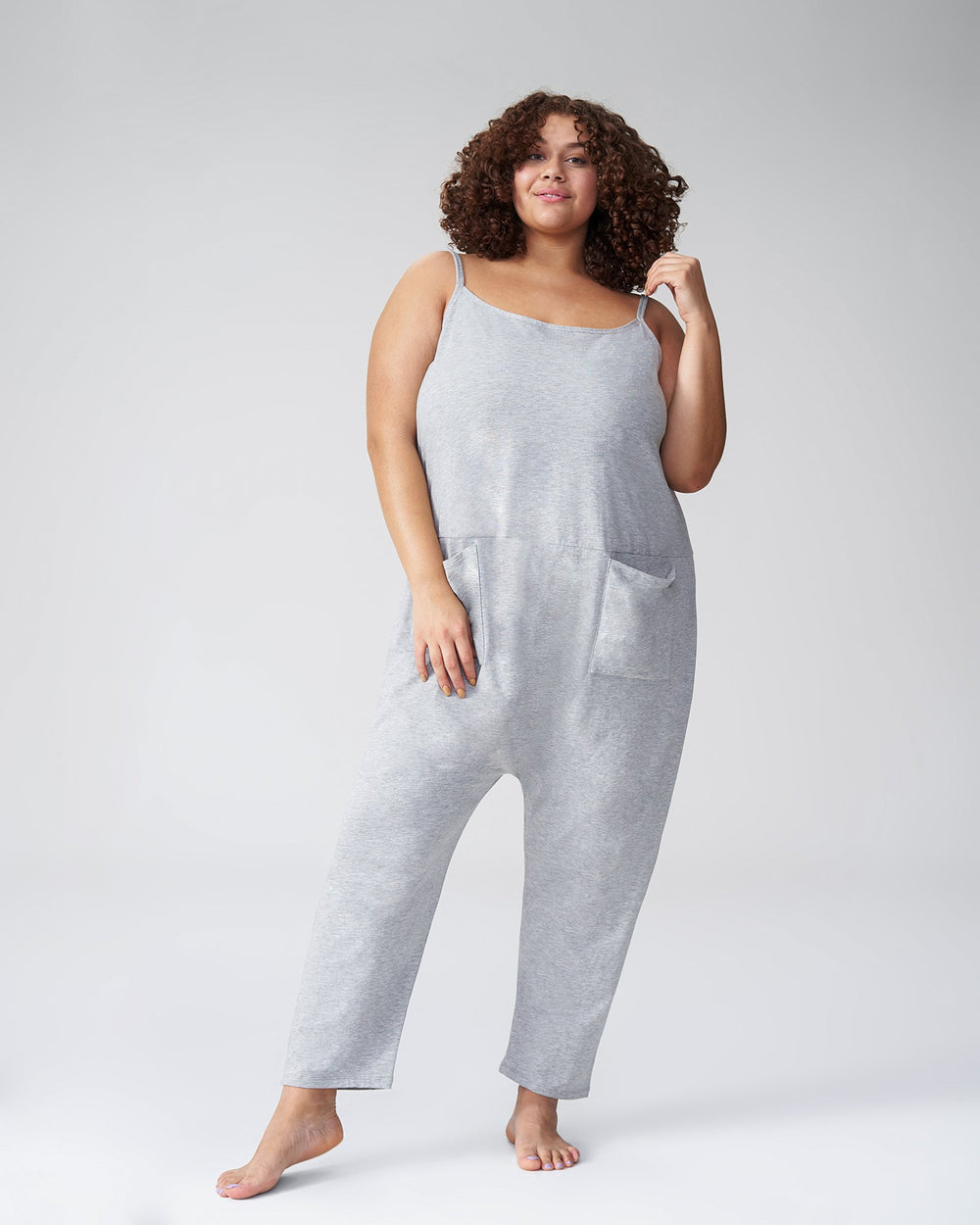Jackson Sleeveless Jumpsuit - Heather Grey