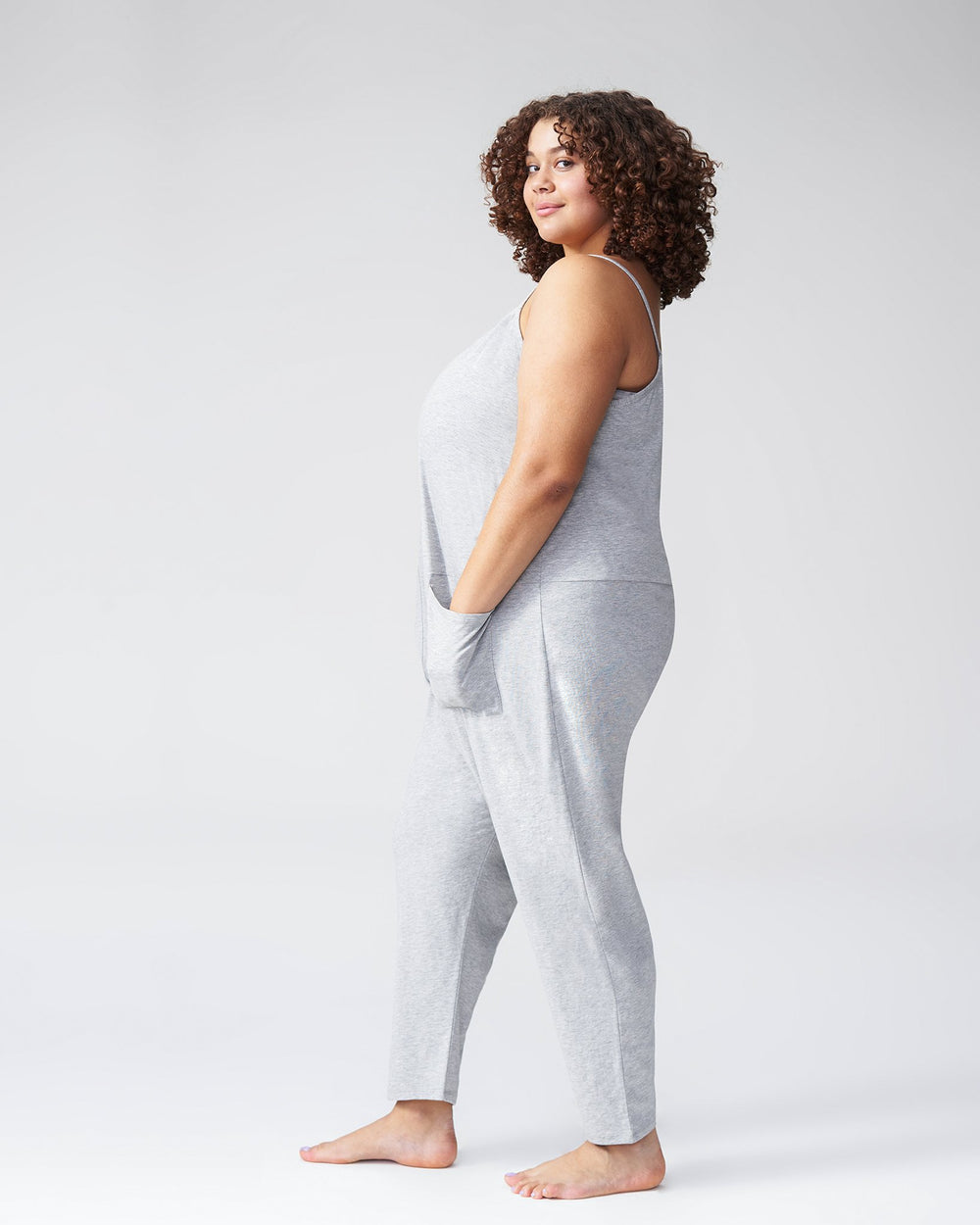 Jackson Sleeveless Jumpsuit - Heather Grey