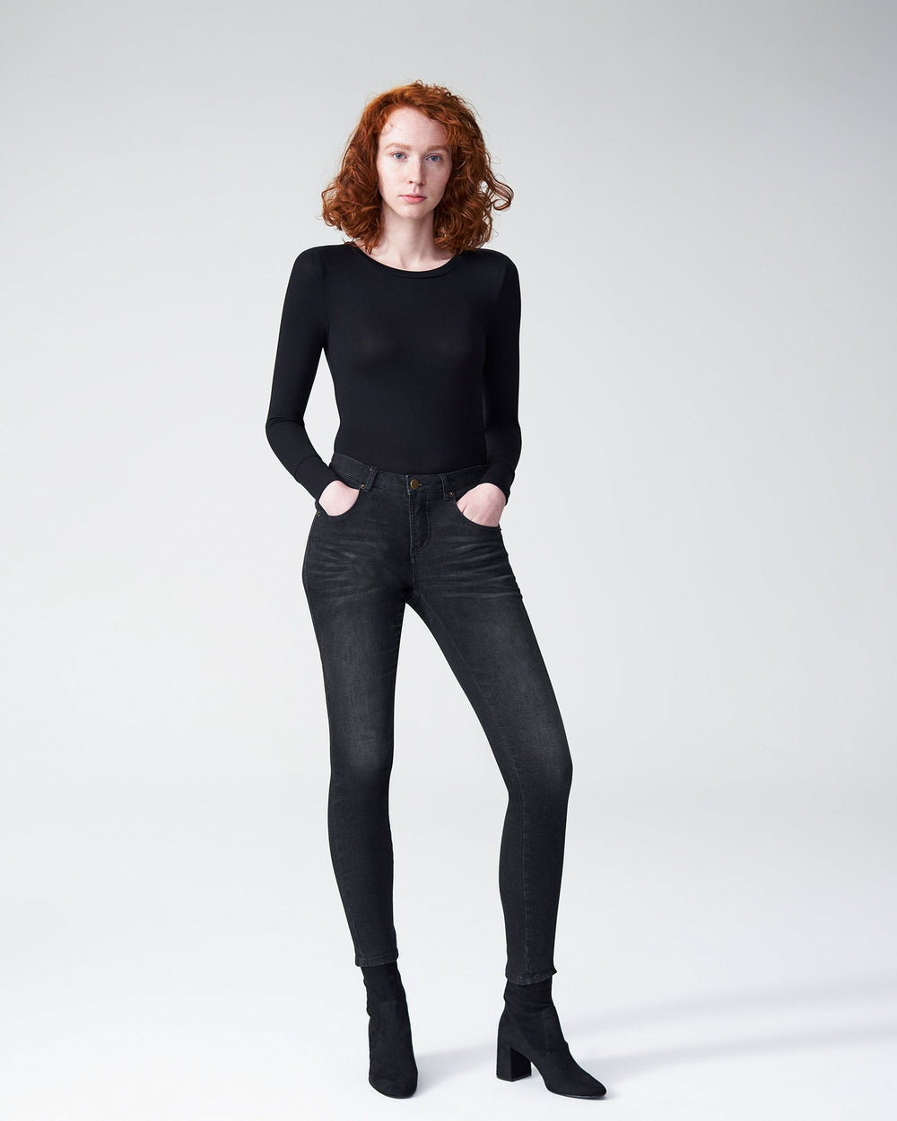Foundation Long Sleeve Crew Neck Tee - Black