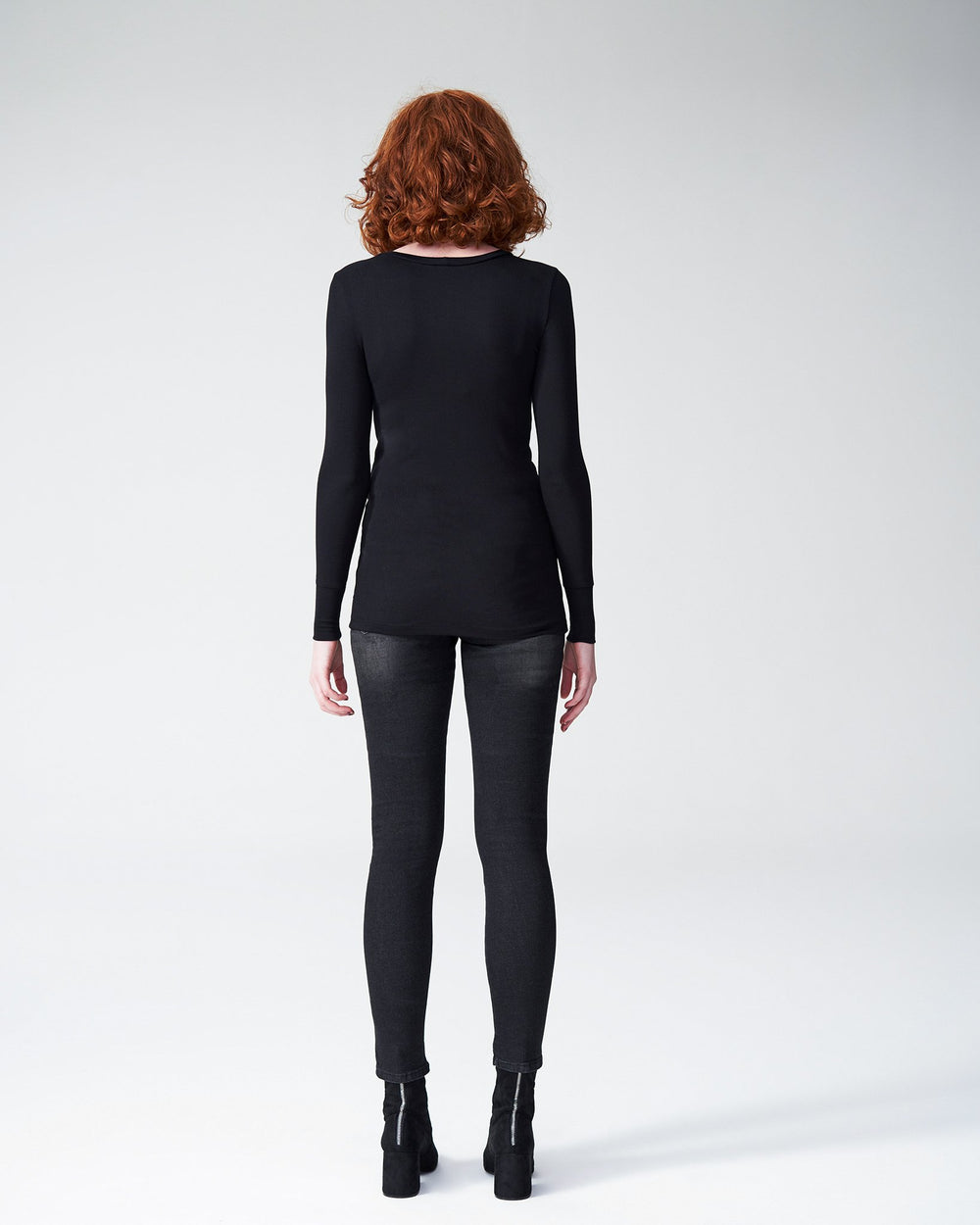 Foundation Long Sleeve Crew Neck Tee - Black