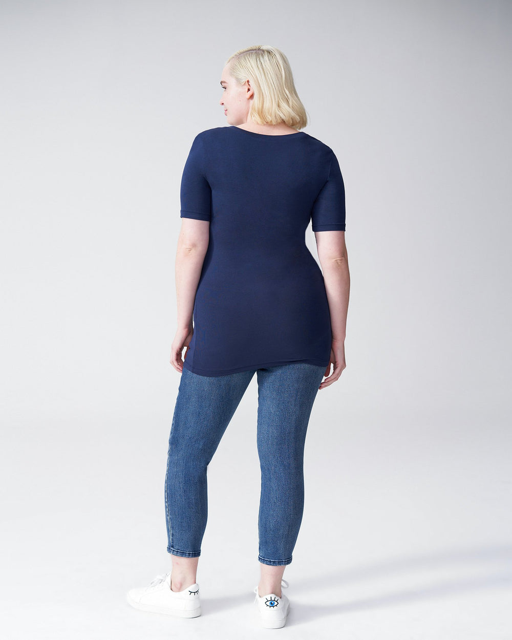 Foundation Short Sleeve V Neck Tee - Navy