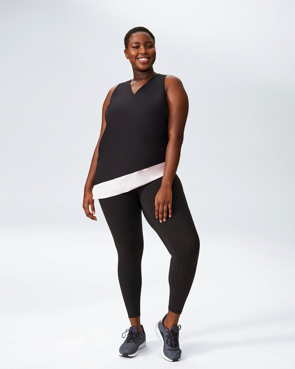 Freestyle 2 in 1 Tank - Black/Pale Pink