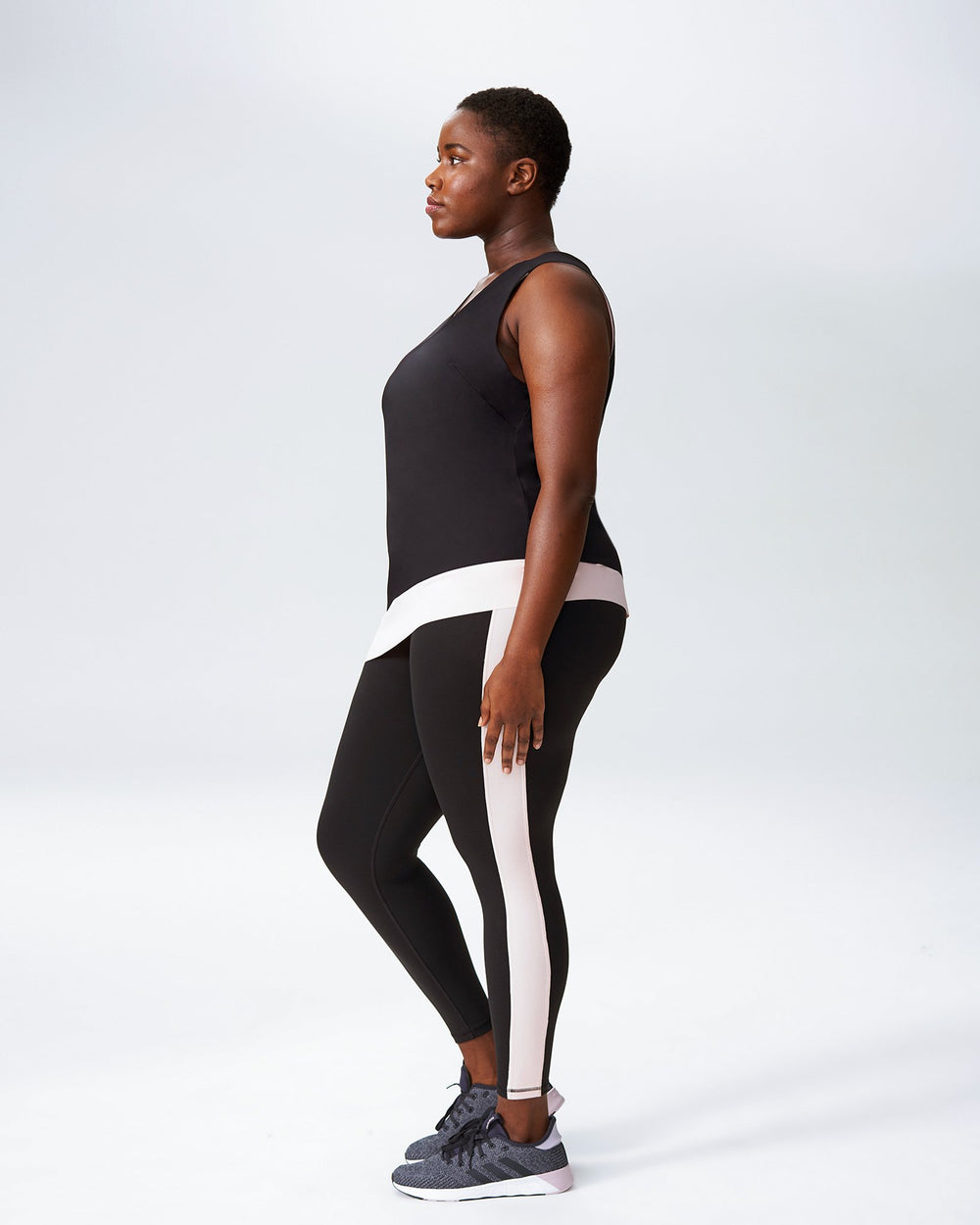 Freestyle 2 in 1 Tank - Black/Pale Pink