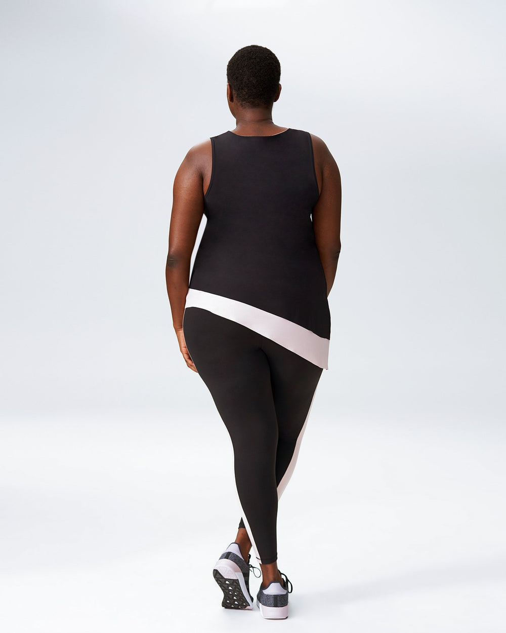 Freestyle 2 in 1 Tank - Black/Pale Pink