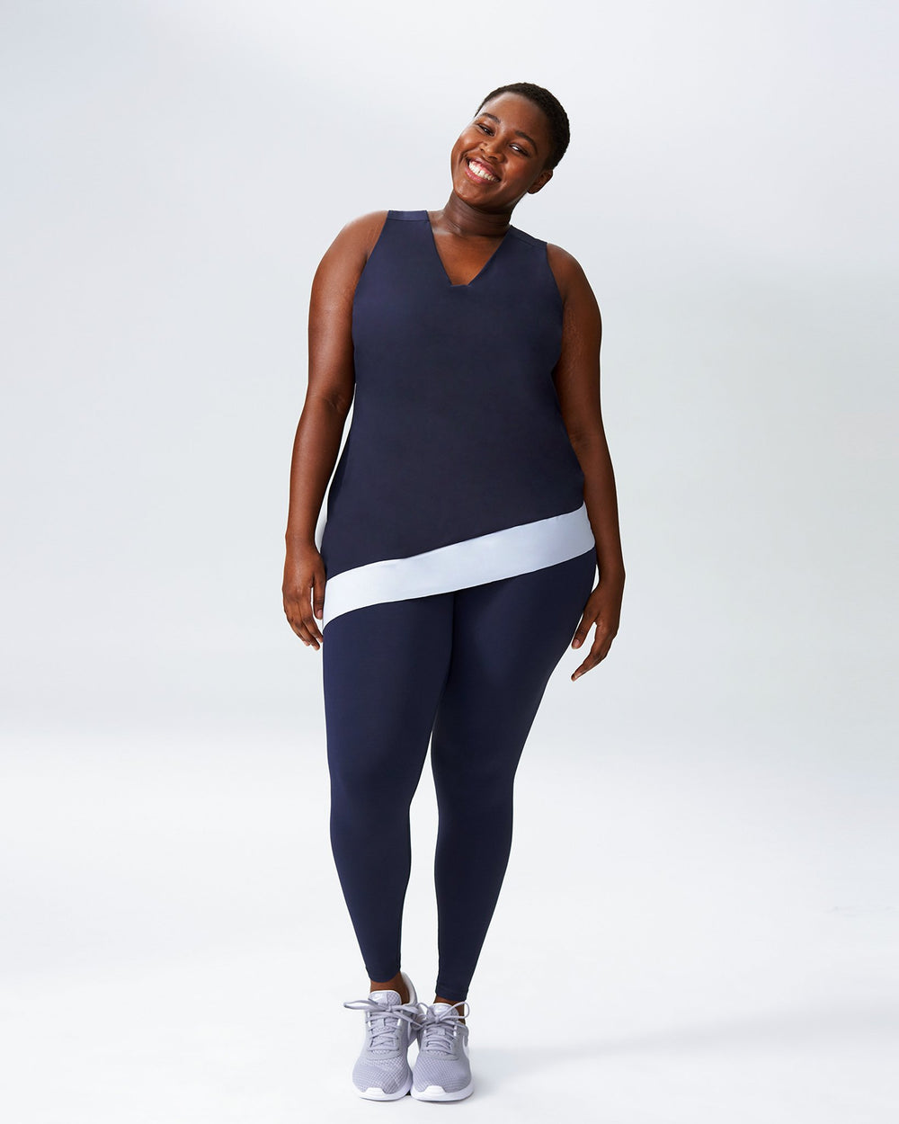 Freestyle 2 in 1 Tank - Navy/Powder Blue