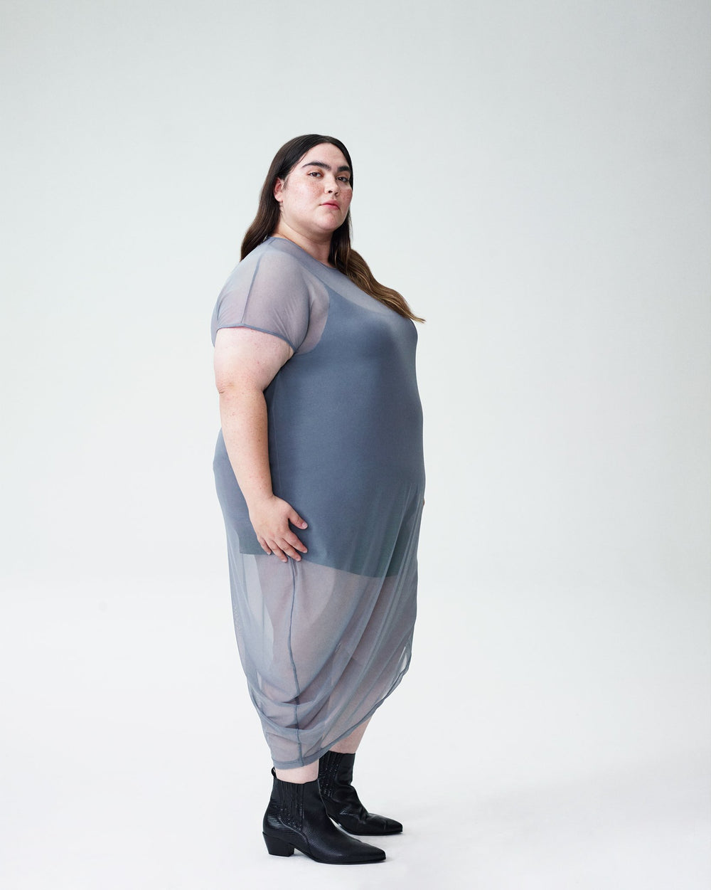 Geneva Fog Dress - Slate