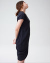 Cupro Geneva Tunic Dress - Black