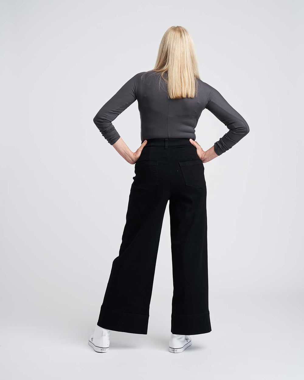 Carrie High Rise Wide Leg Jeans - Black
