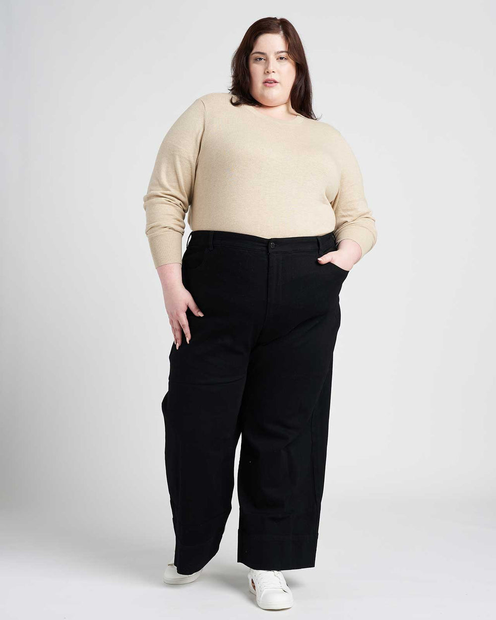 Carrie High Rise Wide Leg Jeans - Black