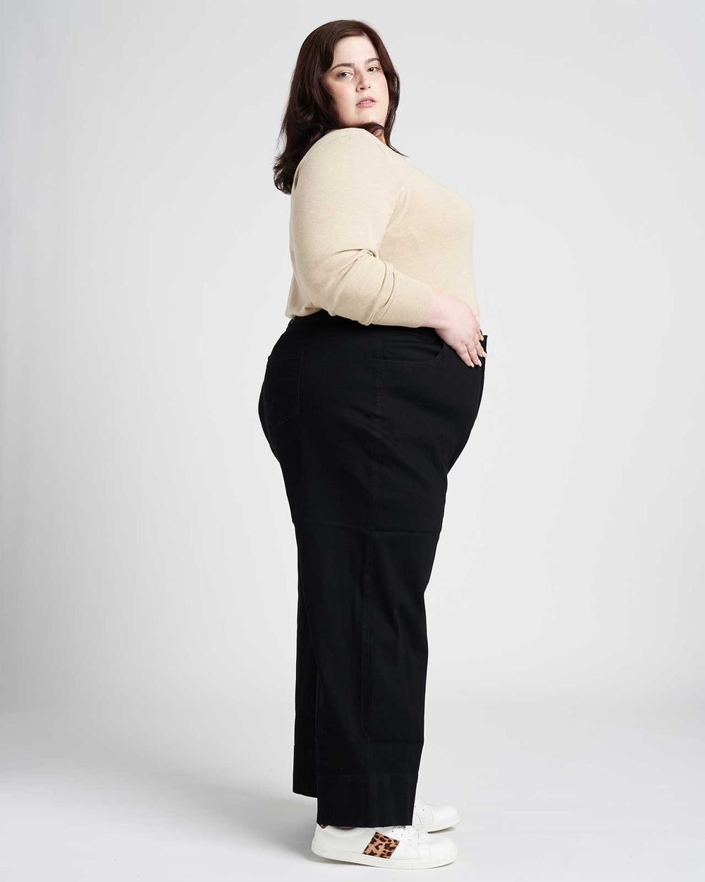 Carrie High Rise Wide Leg Jeans - Black