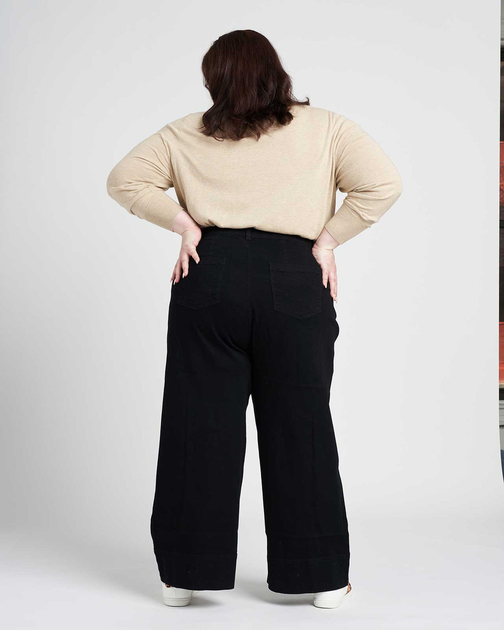 Carrie High Rise Wide Leg Jeans - Black