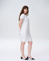 Isabelle Luxe Twill Sheath Dress - Dove Grey