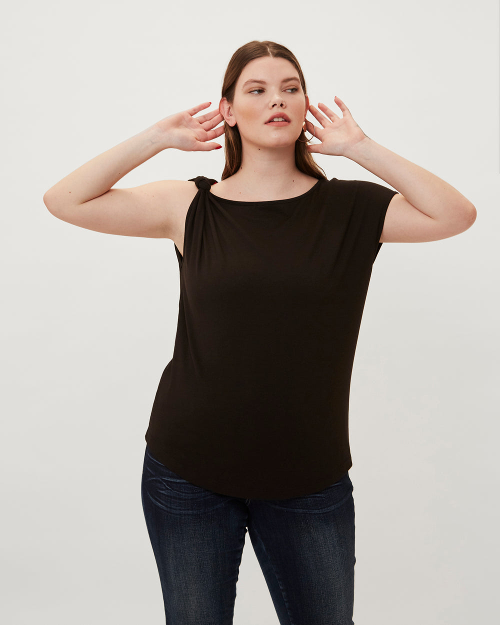 Jersey Knot Top - Black