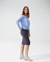 Este Long Sleeve Knot Tee - Periwinkle