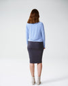 Este Long Sleeve Knot Tee - Periwinkle